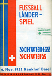 06.11.1932: Schweiz - Schweden