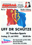 31.07.1992: FC Basel - Yverdon-Sports