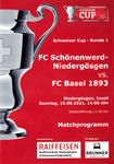 15.08.2021: FC Schönenwerd-Niedergösgen - FC Basel