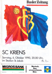 06.10.1990: FC Basel - SC Kriens