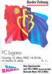 15.03.1992: FC Basel - FC Lugano