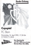 16.04.1992: FC Basel - FC Bern