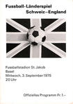 03.09.1975: Schweiz-England