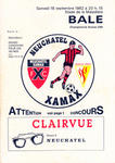 18.09.1982: Neuchâtel Xamax - FC Basel