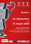21.09.2014: FC Winterthur - FC Basel