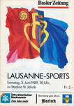 03.06.1989: FC Basel - Lausanne