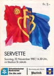 22.11.1987: FC Basel - Servette