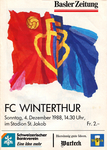 04.12.1988: FC Basel - FC Winterthur