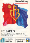 27.11.1988: FC Basel - FC Baden